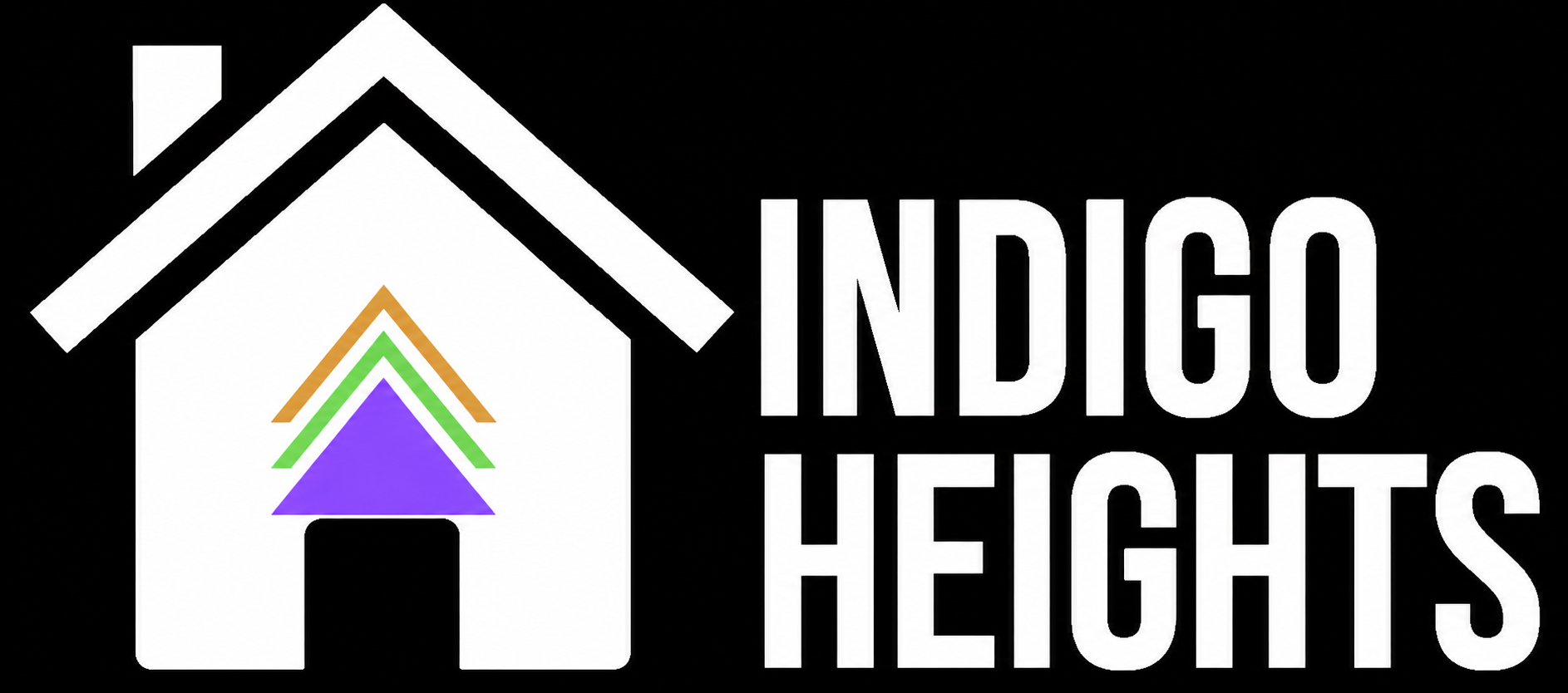indigo heights white logo png